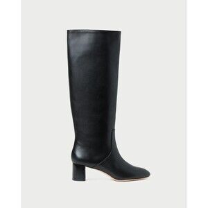 Loeffler Randall Gia Tall Knee High Black Leather Boots Womens 10.5